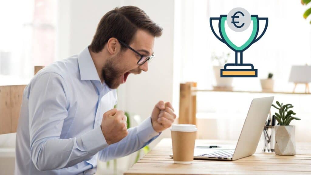 muškarac koji se kladi online